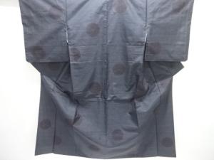 幾何学模様織り出し本場泥大島紬着物